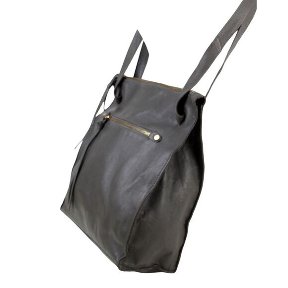 Kooba GRAY GENUINE LEATHER BACKPACK CONVERTIBLE SHOULDER BAG X-BODY PURSE - Picture 4 of 16